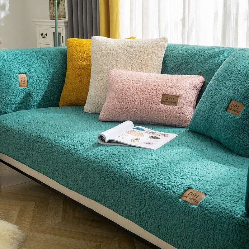 Housse de Canapé Ultra Douce en Cachemire d'Agneau – Effet Peluche & Antidérapante