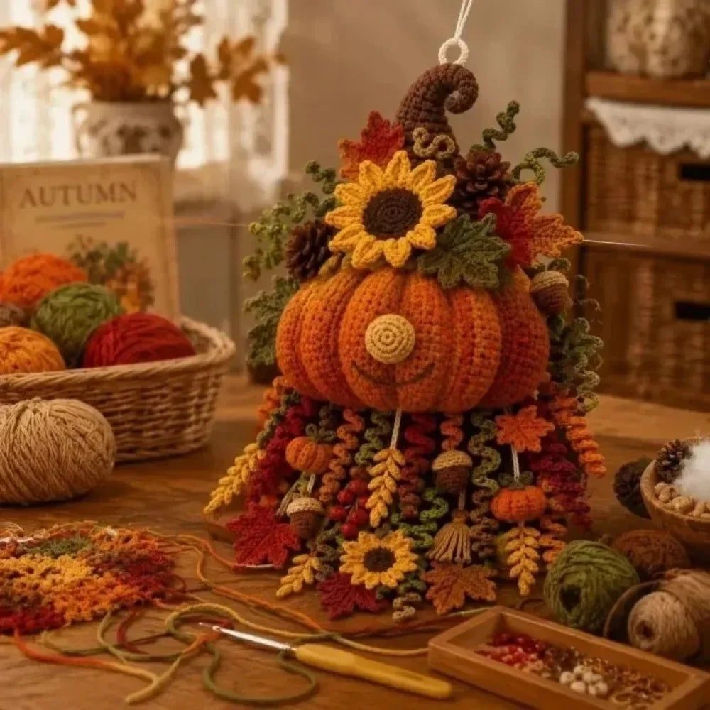 Kit de Décoration de Porte au Crochet Fait Main, Thèmes Saisonniers : Père Noël, Cœur de la Saint-Valentin, Noël, Lapin de