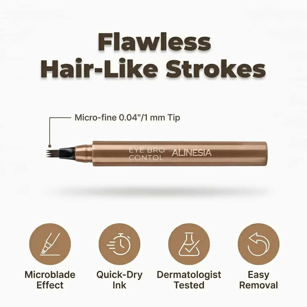 Stylo à Sourcils Microblading Étanche - Tenue 12 Heures Sans Bavure