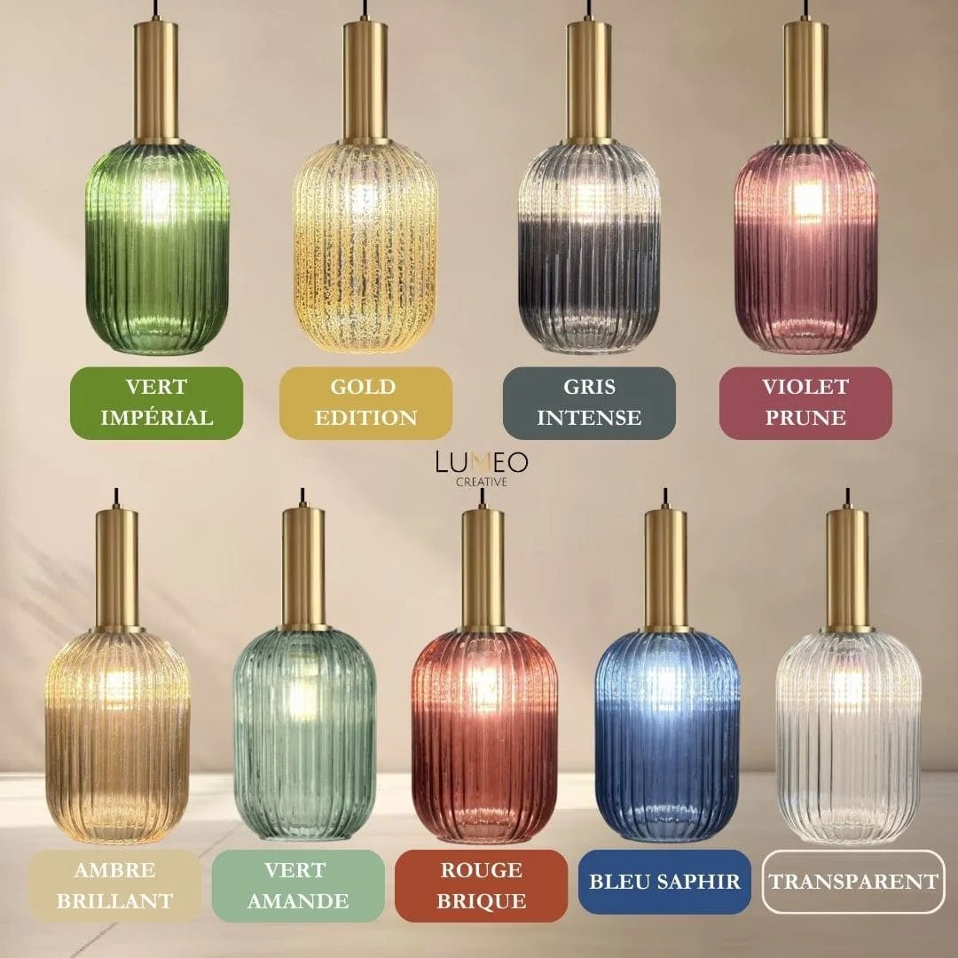 Elegáns Vintage Üveg Függőlámpa — 25. kép